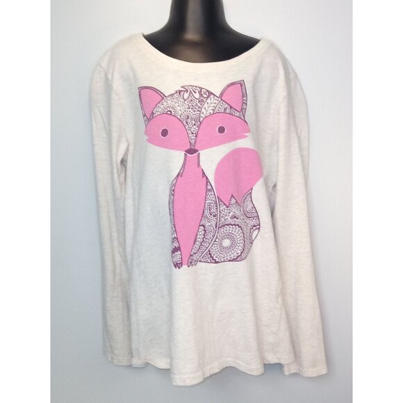 Old Navy Kid's Tan Pink Long Sleeve Tee Shirt Size Large (10/12) - Picture 1 of 3